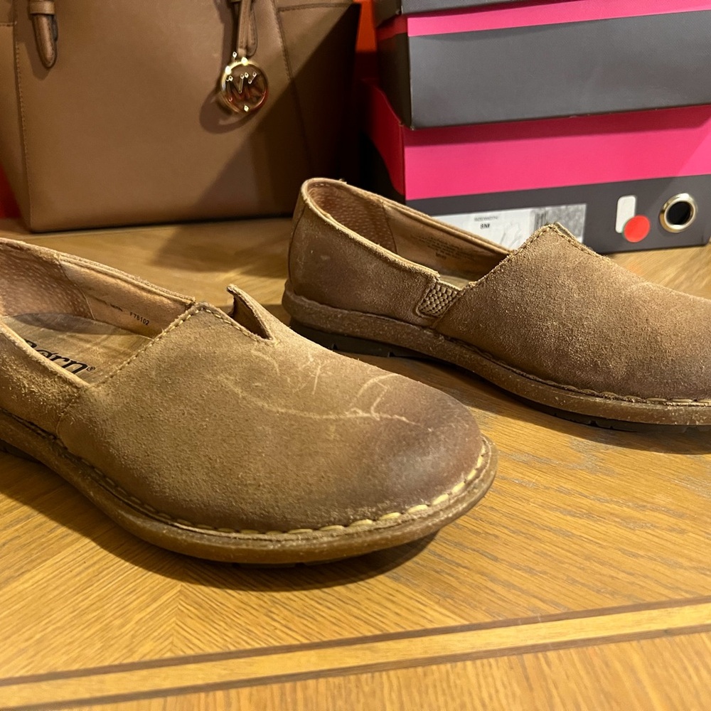 Born Tan Suede Women's Loafers